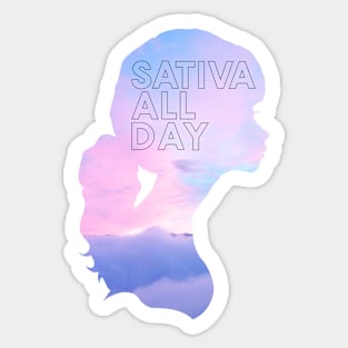 sativa all day Sticker